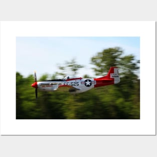 P-51D Mustang fast fly-by Posters and Art